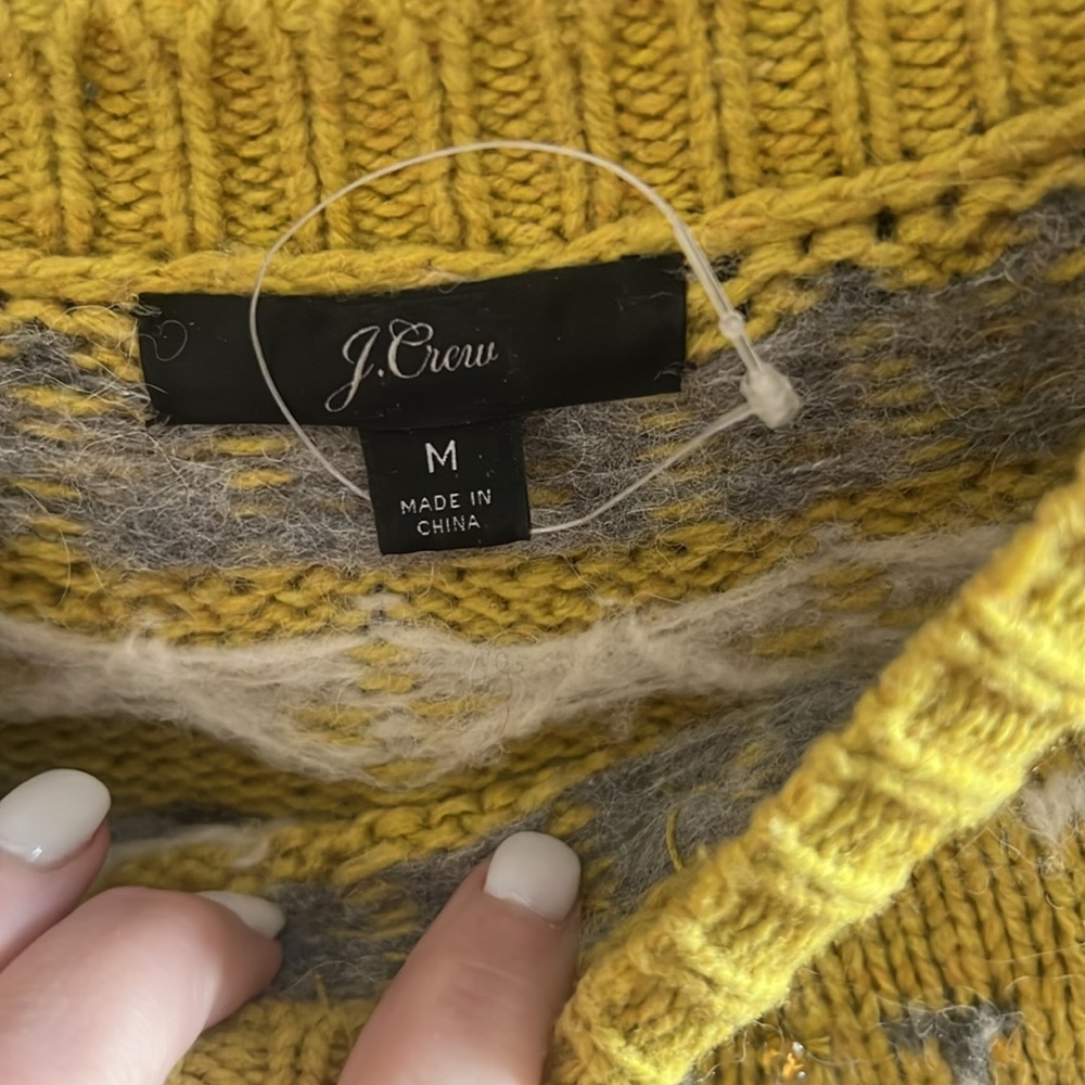 JCREW Holiday 2019 Embellished Fair Aisle M - Picture 4 of 8